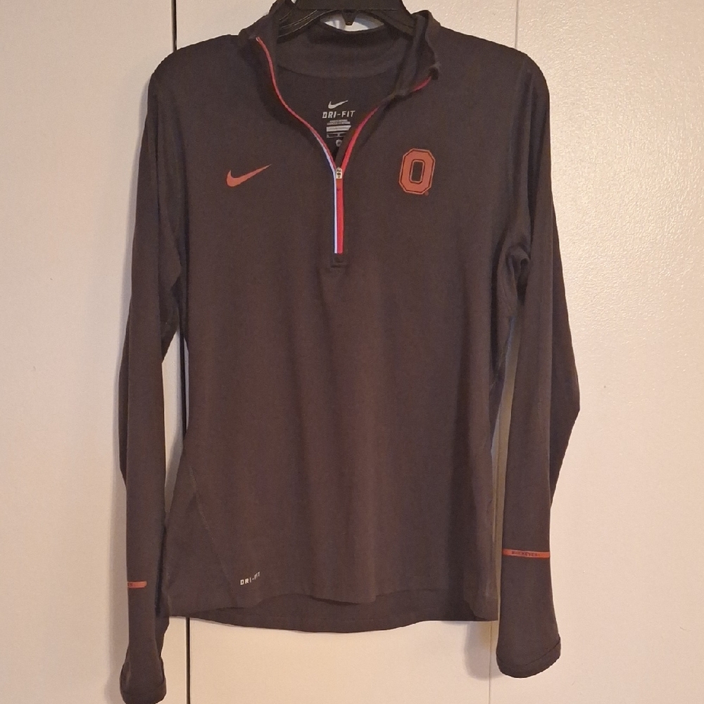 Nike Ohio State Dark Gray Quarter-Zip Pullover